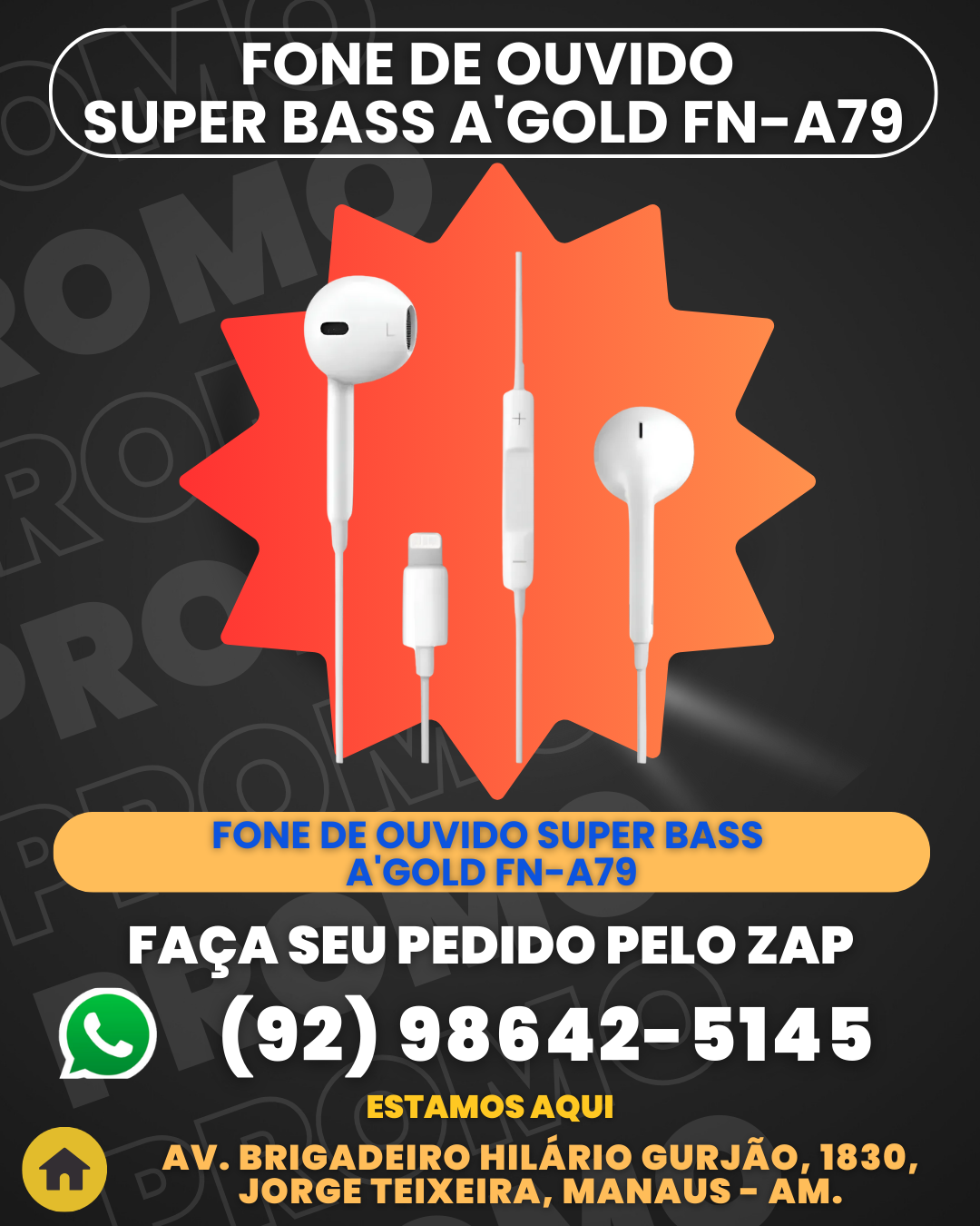 Fone De Ouvido Super Bass A'gold Fn-a79
