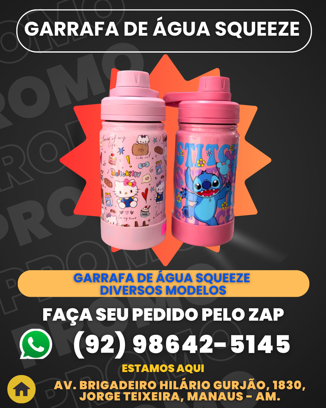 Garrafa De ╡gua Squeeze