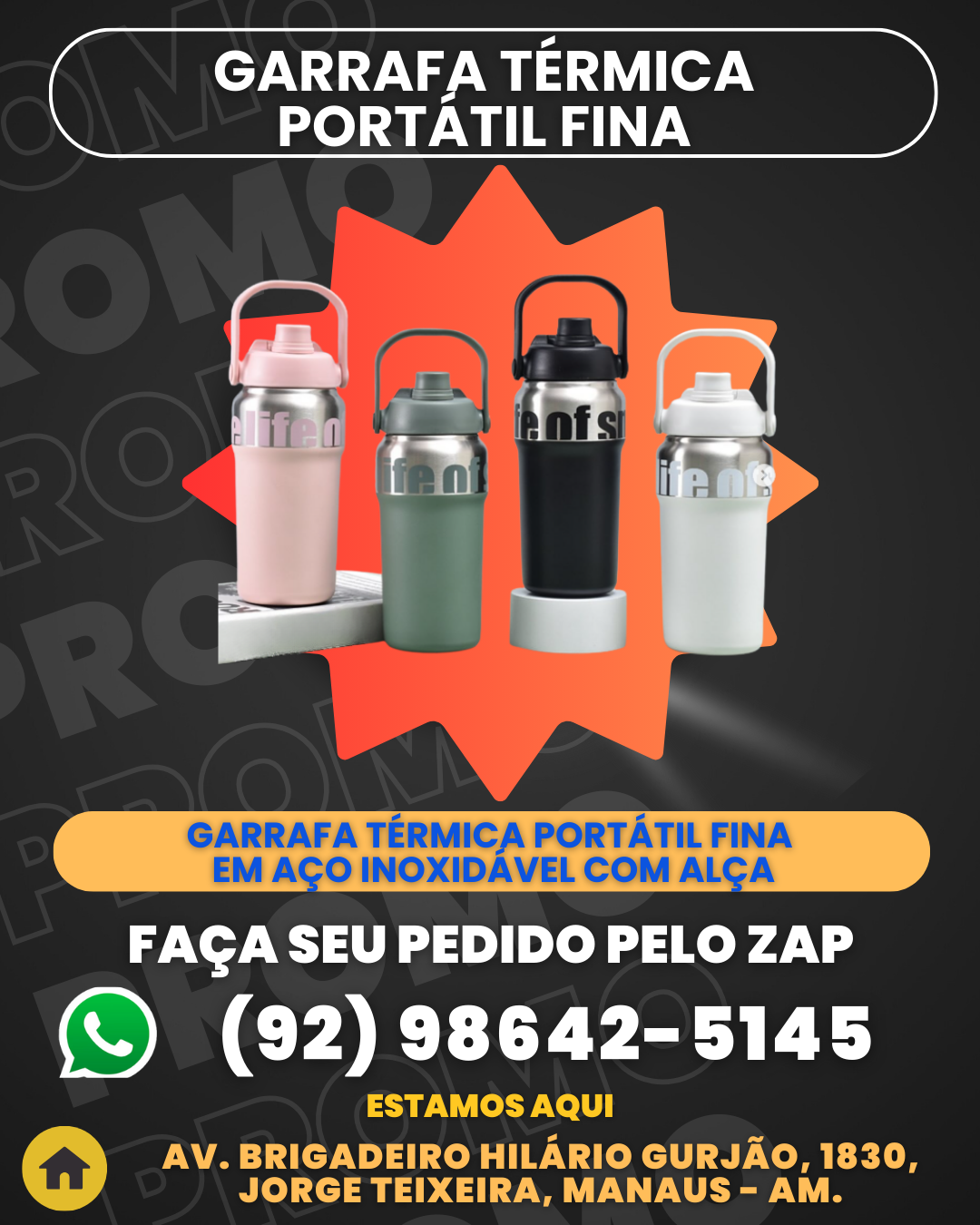 Garrafa tВrmica  portаtil fina