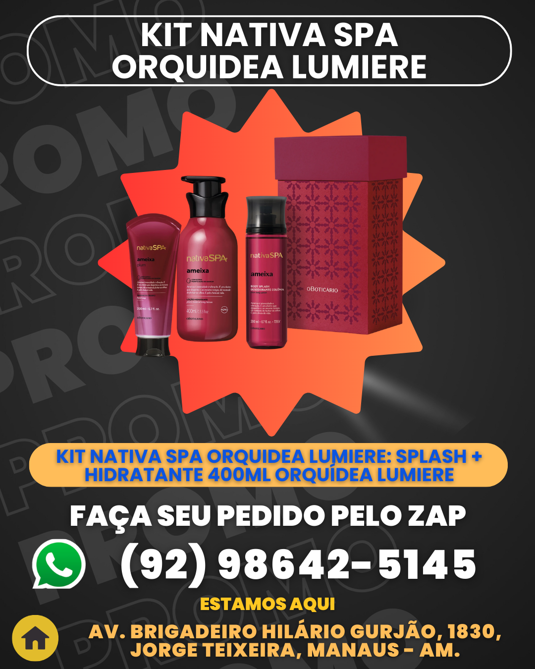 Kit Nativa Spa Orquidea Lumiere Splash + Hidratante 400ml Orquбdea LumiereKit Nativa Spa Orquidea Lumiere Splash + Hidratante 400ml Orquбdea Lumiere clip-icon Kit Nativa Spa Orquidea Lumiere Splash +