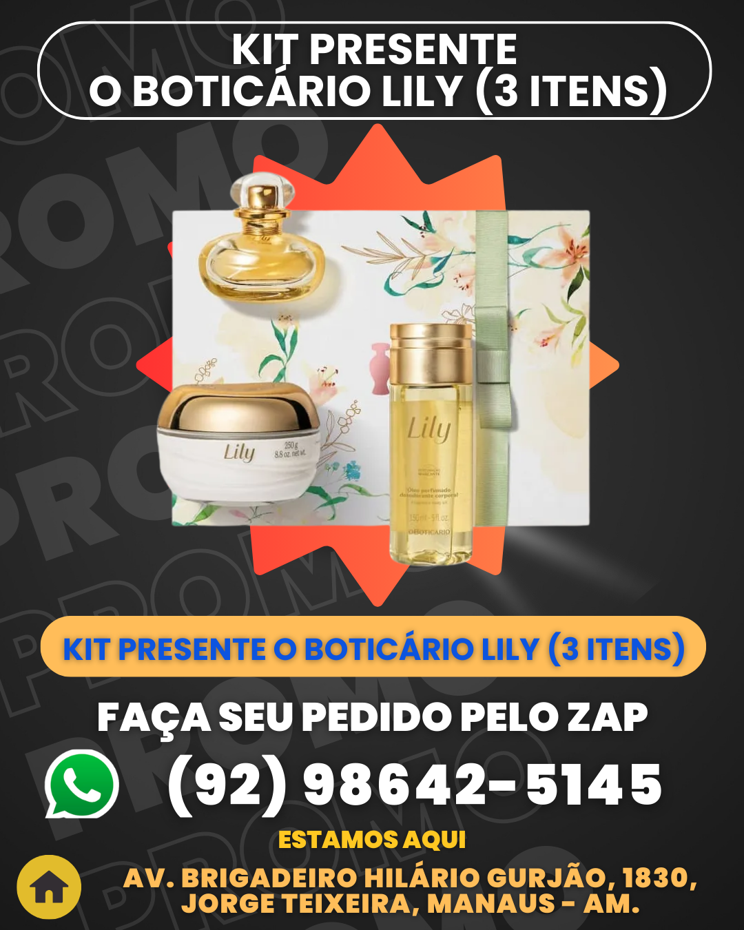 Kit Presente O Boticаrio Lily (3 Itens)