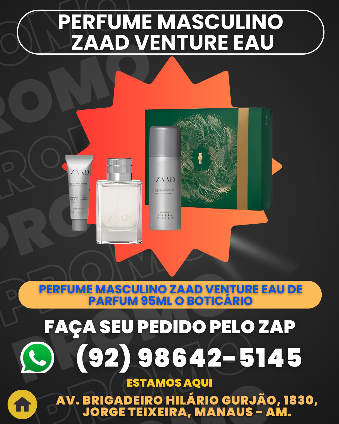 Perfume Masculino Zaad Venture Eau De Parfum 95ml O Boticаrio