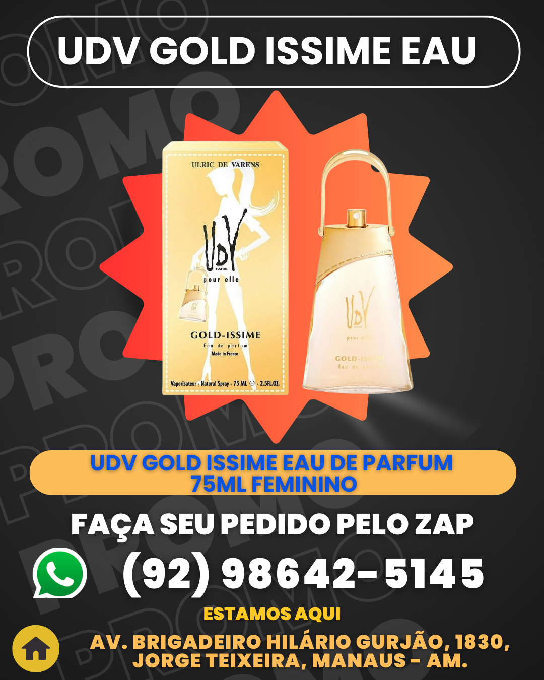 Udv Gold Issime Eau De Parfum 75ml Feminino