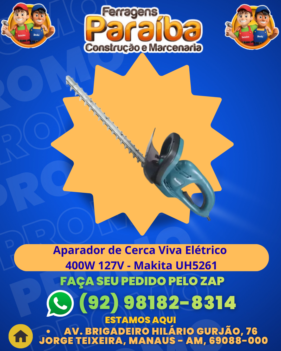 Aparador de Cerca Viva ElВtrico 400W 127V - Makita UH5261 1 1