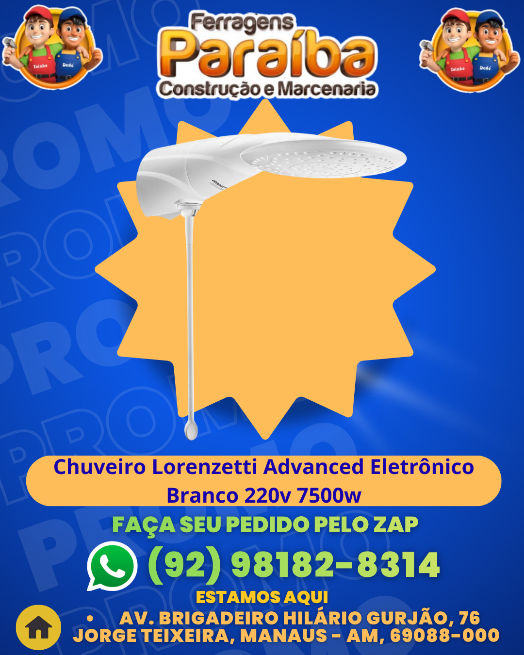 Chuveiro Lorenzetti Advanced EletrУnico Branco 220v 7500w 1 1