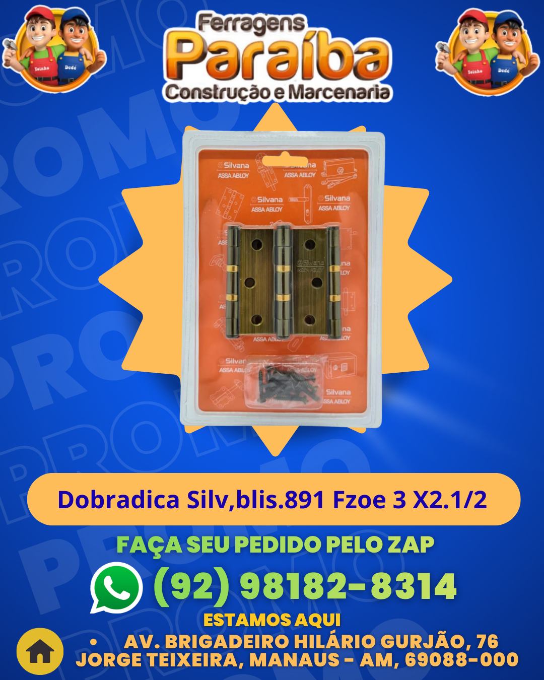 Dobradica Silv,blis.891 Fzoe 3 X2.12 1 1