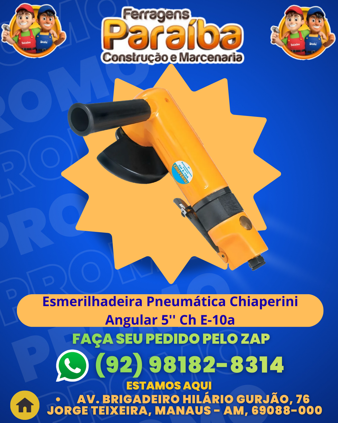 Esmerilhadeira Pneumаtica Chiaperini Angular 5'' Ch E-10a 1 1