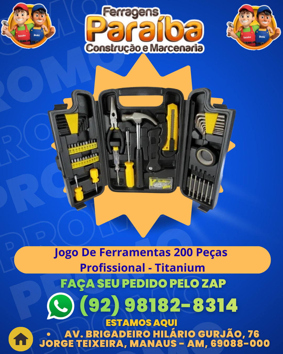 Jogo De Ferramentas 200 PeЗas - Profissional - Titanium 1 1