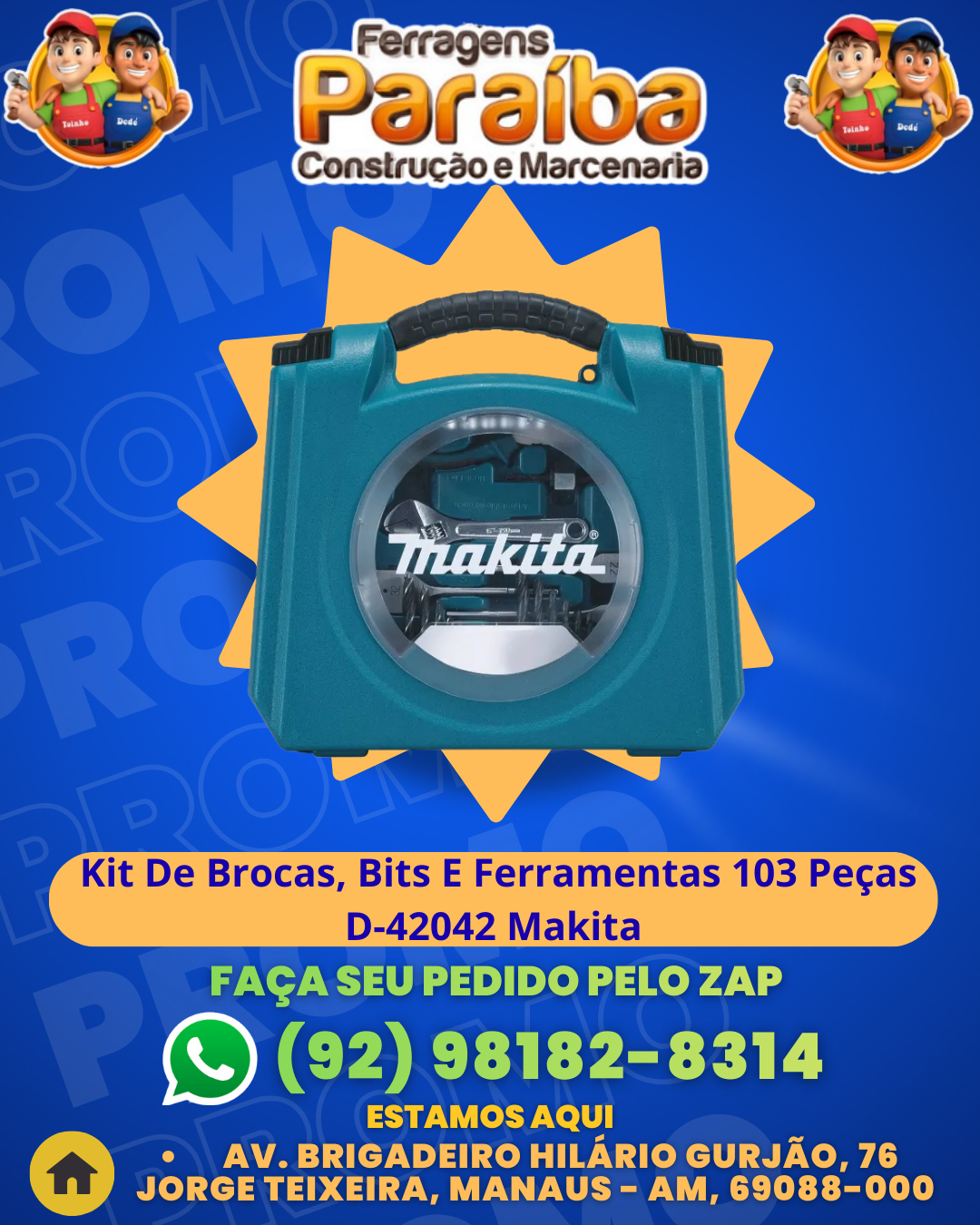 Kit De Brocas, Bits E Ferramentas 103 PeЗas D-42042 Makita 1 1