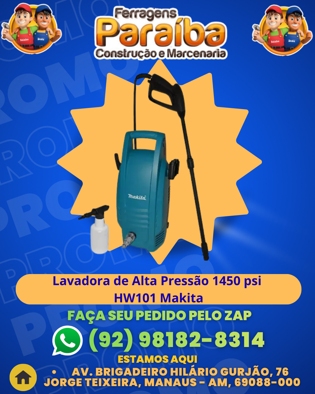 Lavadora de Alta Press╞o 1450 psi HW101 Makita 1 1