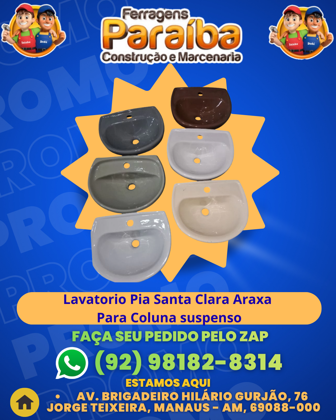 Lavatorio Pia Santa Clara Araxa Para Coluna suspenso 1 1