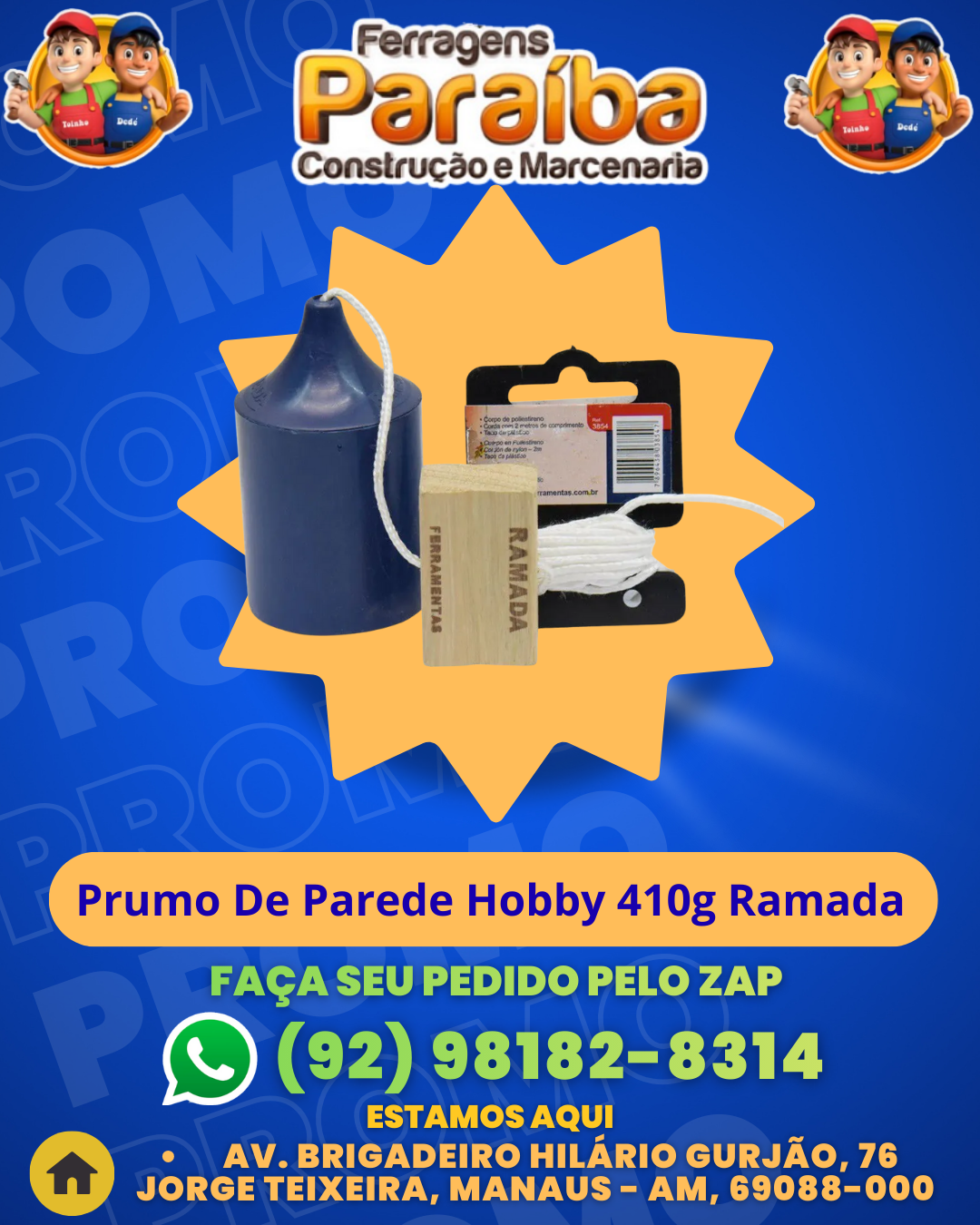 Prumo De Parede Hobby 410g Ramada 1 1