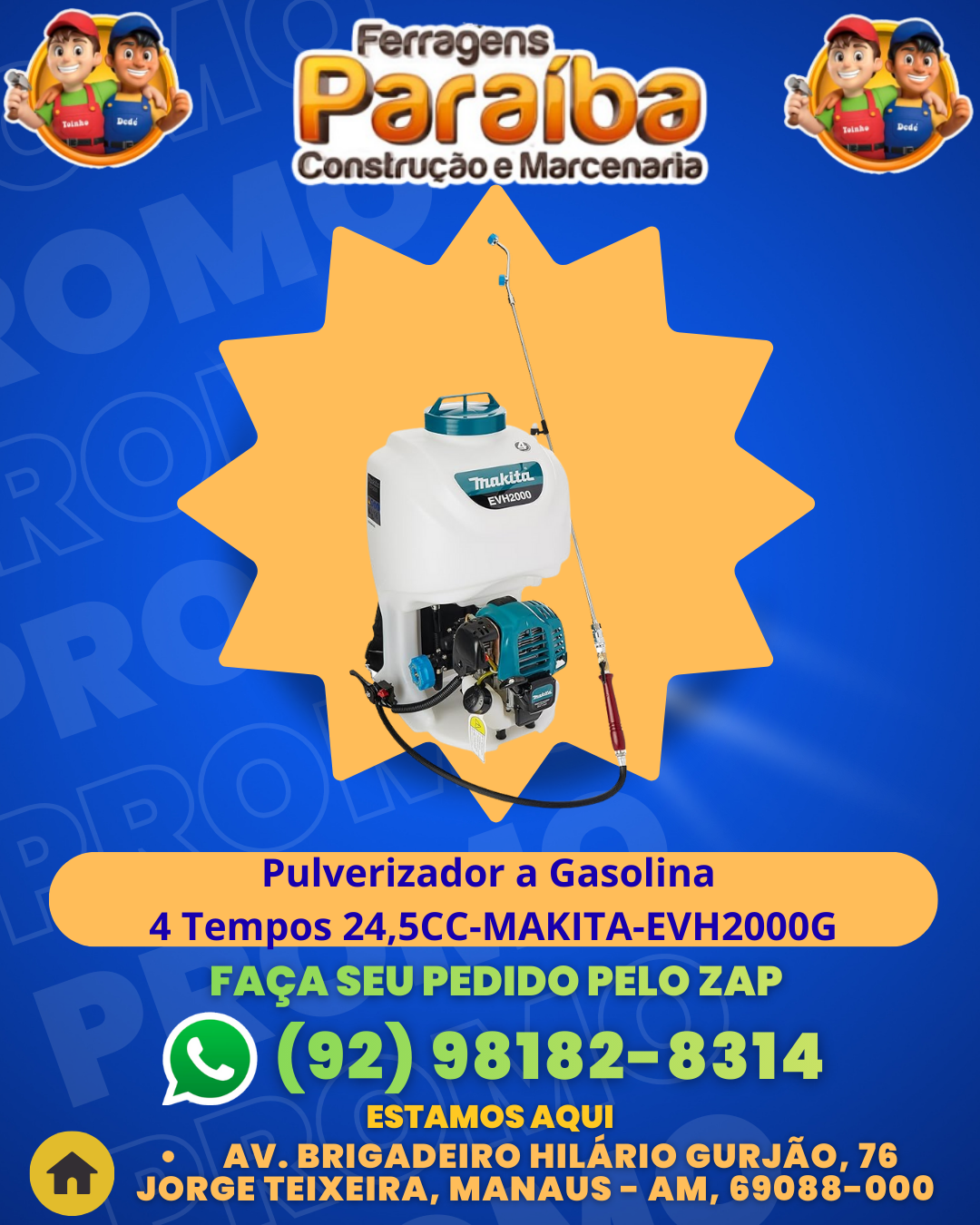 Pulverizador a Gasolina 4 Tempos 24,5CC-MAKITA-EVH2000G 1 1