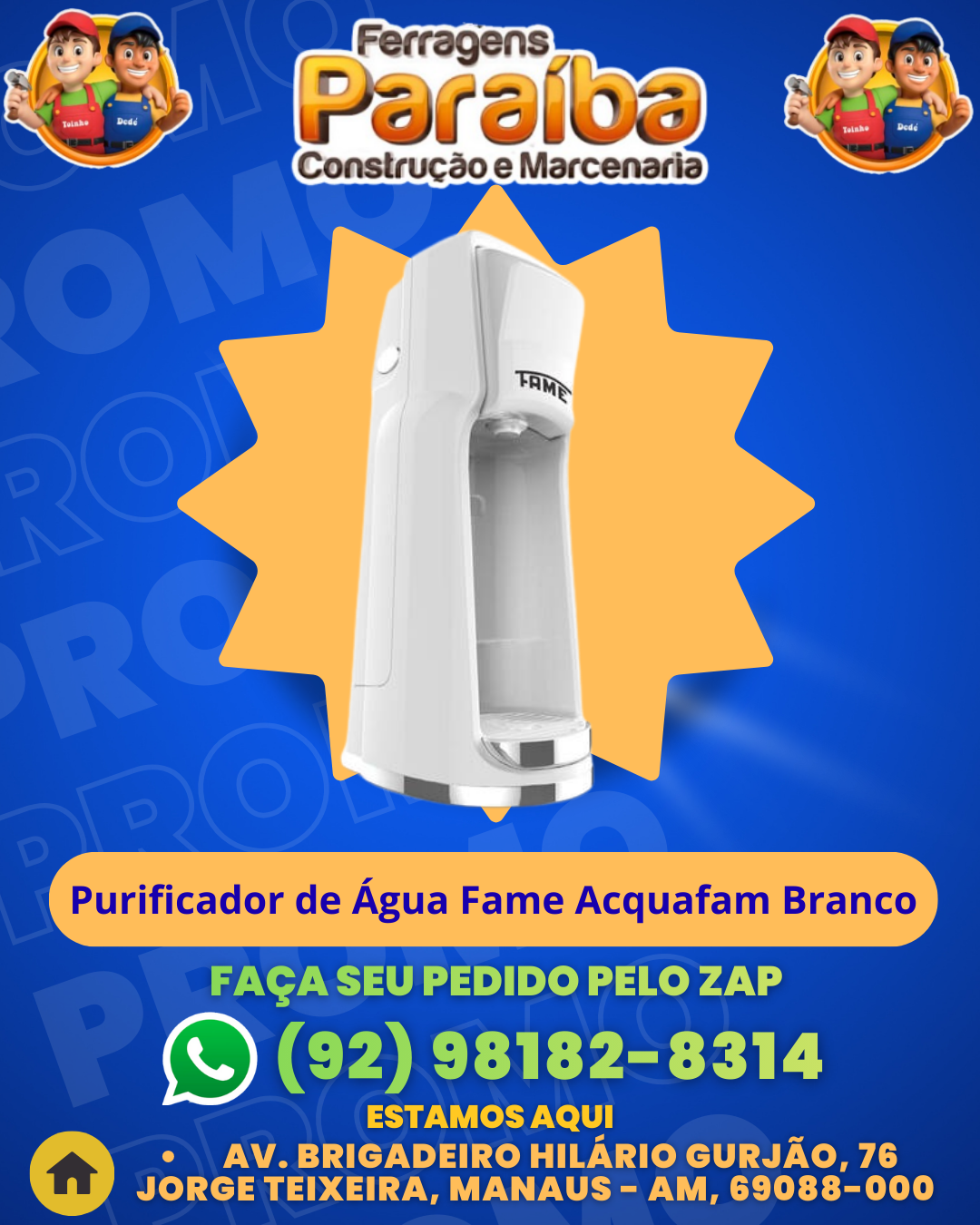 Purificador de ╡gua Fame Acquafam Branco 1 1