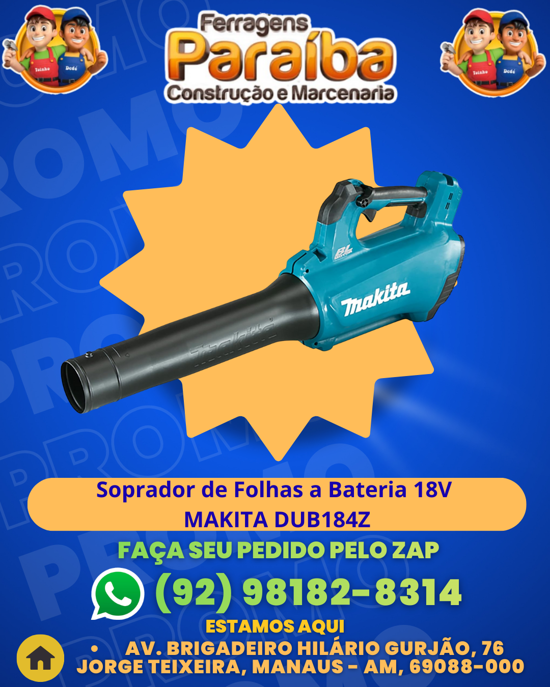 Soprador de Folhas a Bateria 18V MAKITA DUB184Z 1 1