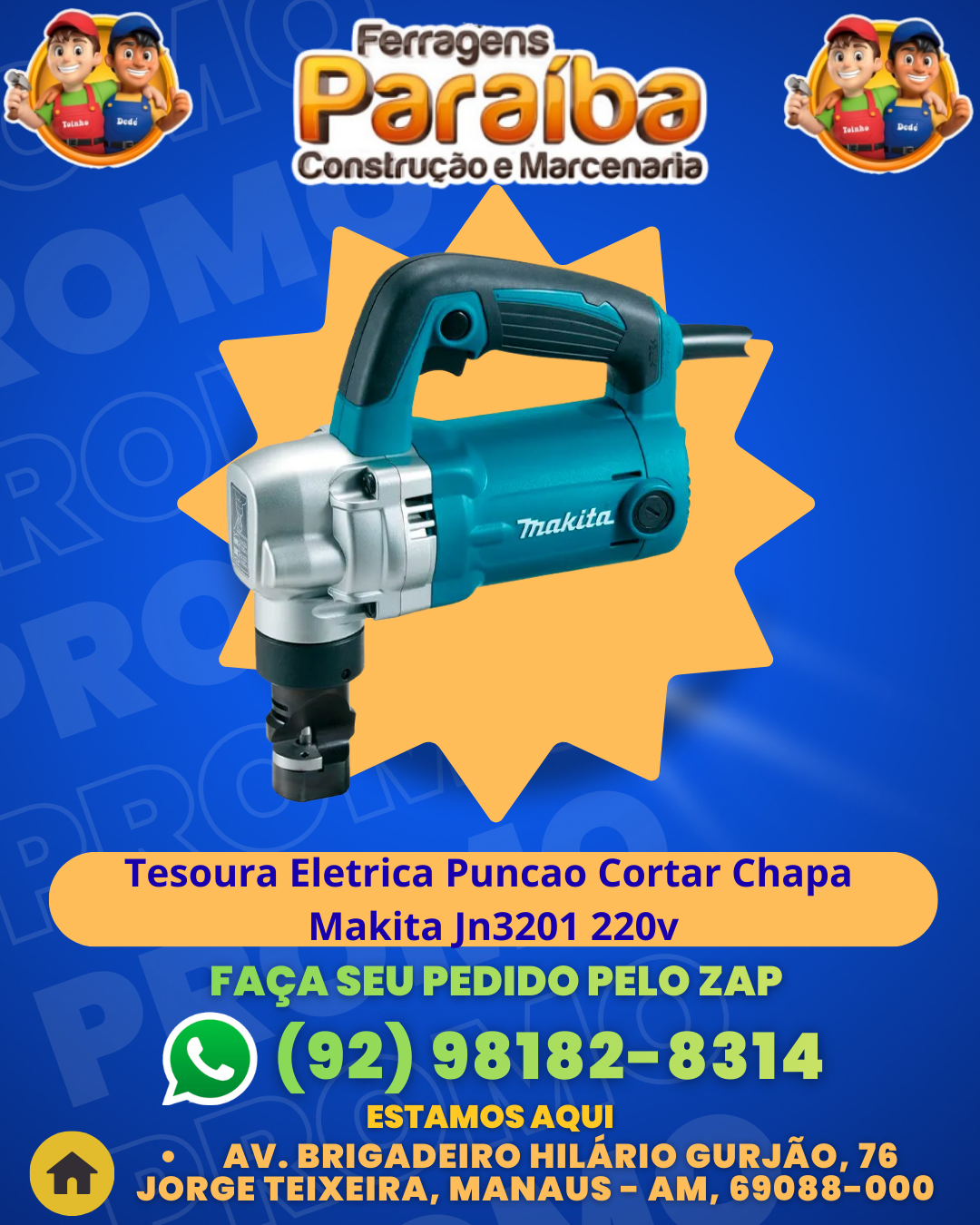 Tesoura Eletrica Puncao Cortar Chapa Makita Jn3201 220v 1 1