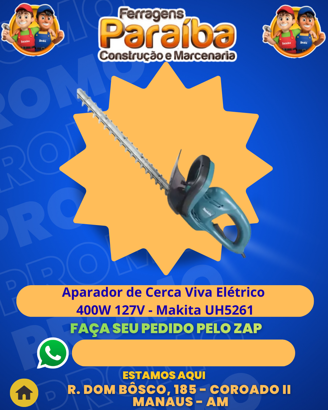 Aparador de Cerca Viva ElВtrico 400W 127V - Makita UH5261 1