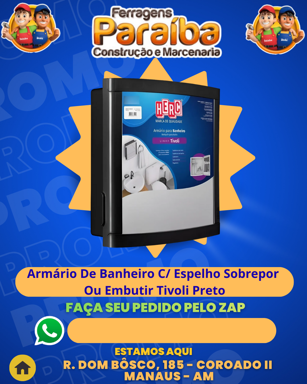 Armаrio De Banheiro C Espelho Sobrepor Ou Embutir Tivoli Preto 1