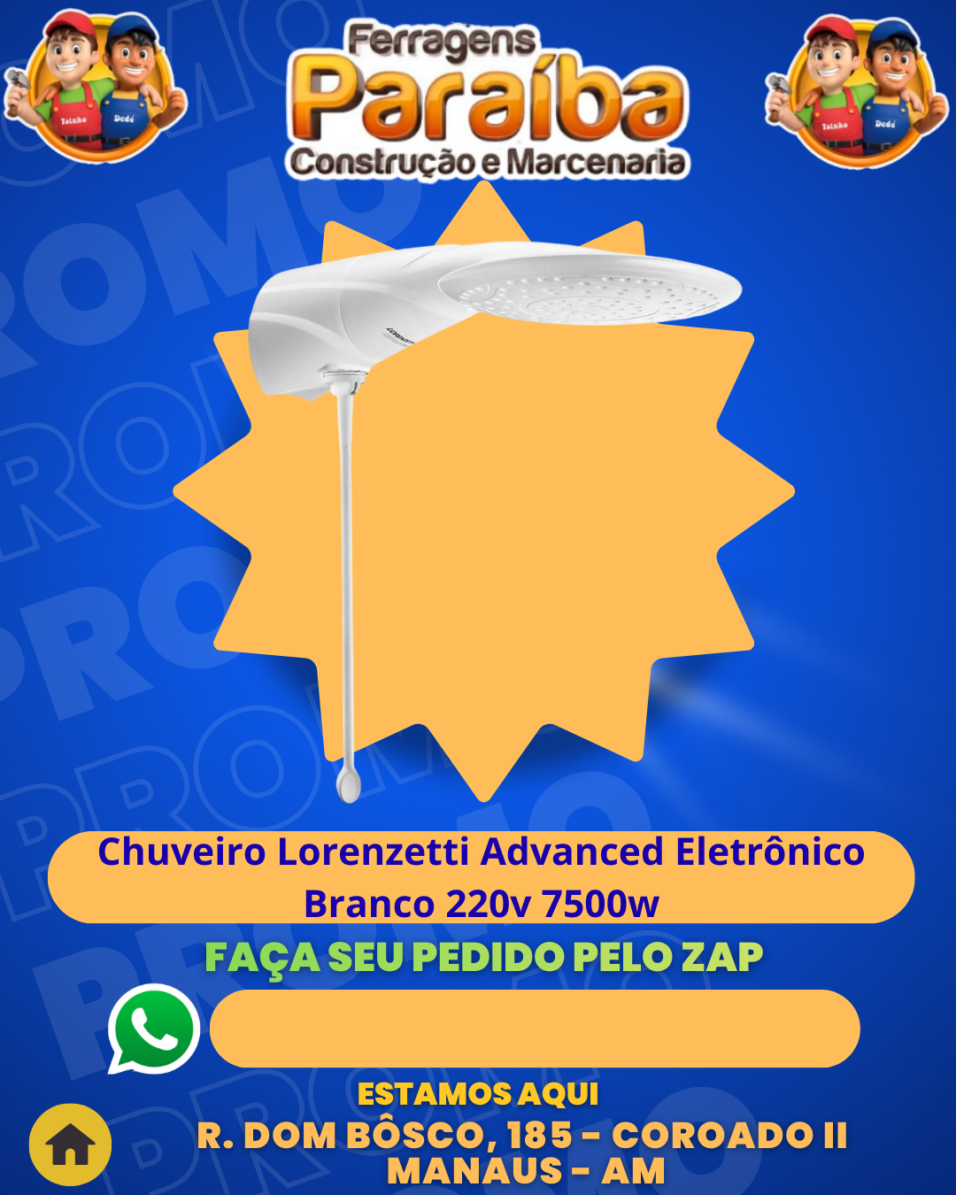Chuveiro Lorenzetti Advanced EletrУnico Branco 220v 7500w 1