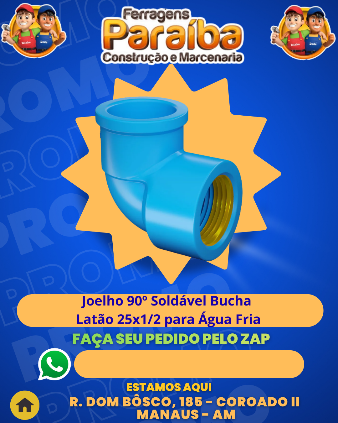 Joelho 90° Sold Bucha Lat╞o 25x12  1