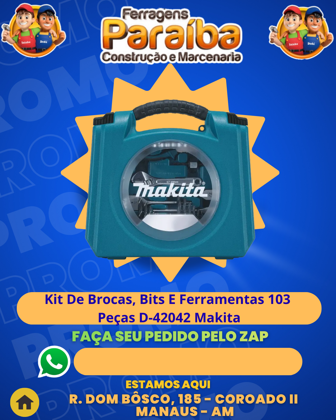 Kit De Brocas, Bits E Ferramentas 103 PeЗas D-42042 Makita 1