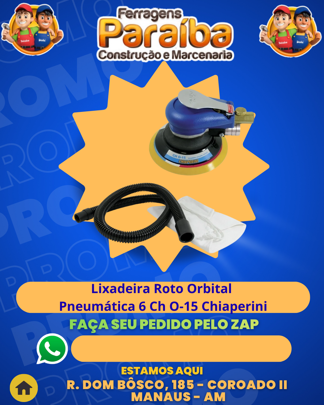 Lixadeira Roto Orbital  Pneumаtica 6 Ch O-15 Chiaperini 1