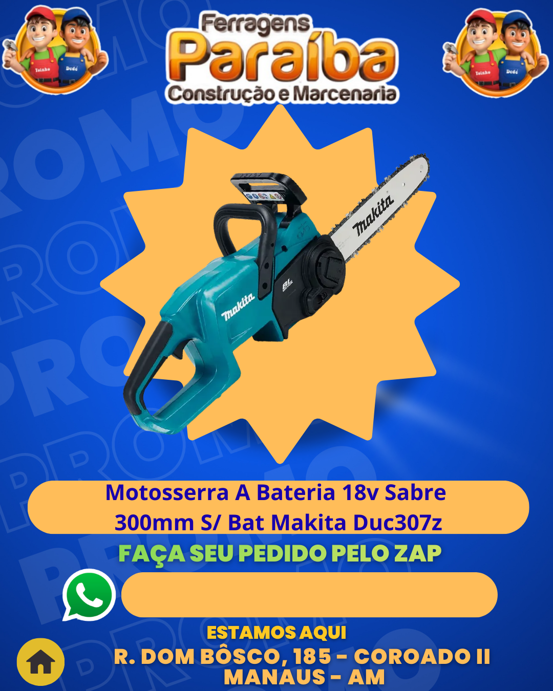 Motosserra A Bateria 18v Sabre 300mm S Bat Makita Duc307z 1