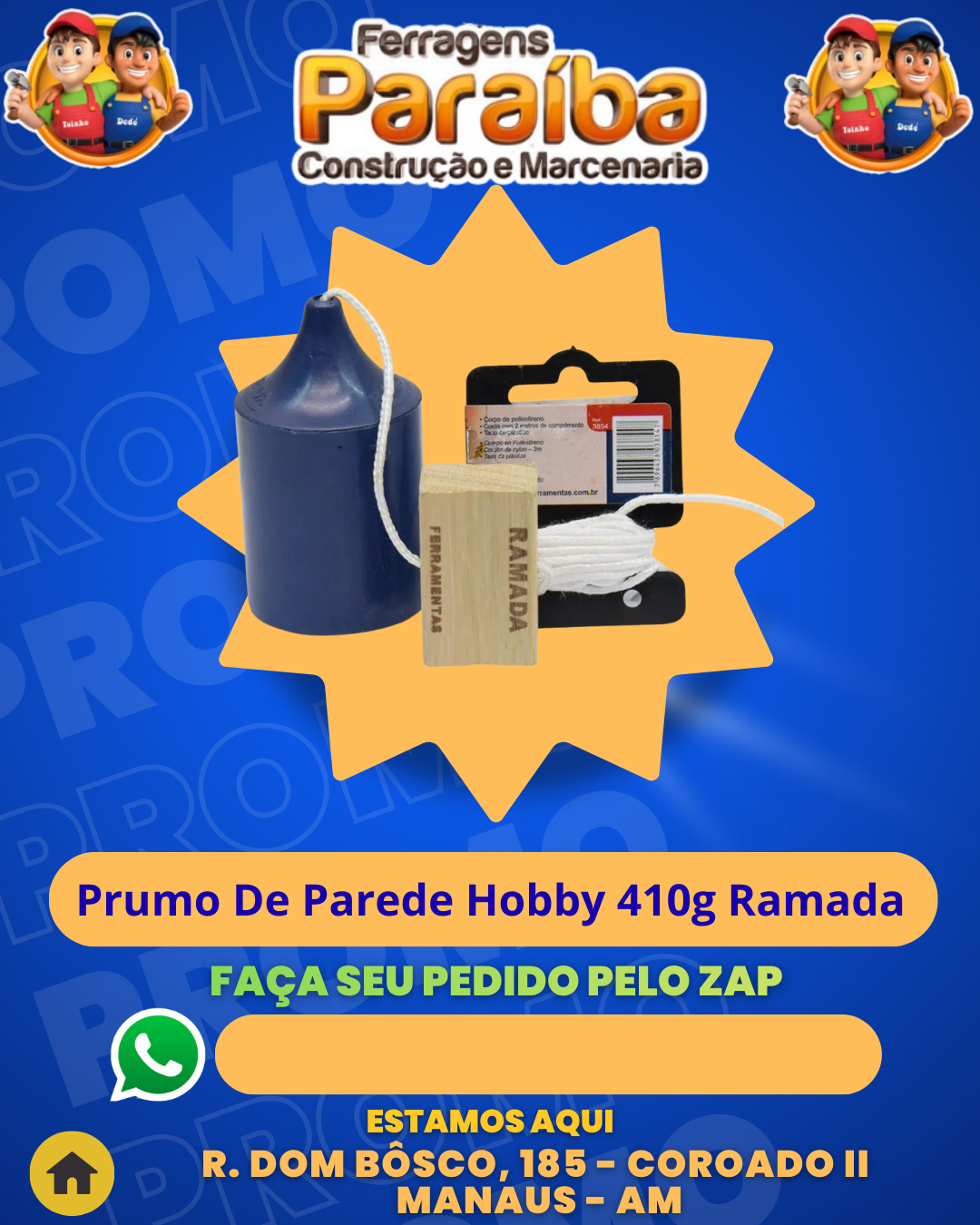 Prumo De Parede Hobby 410g Ramada  1