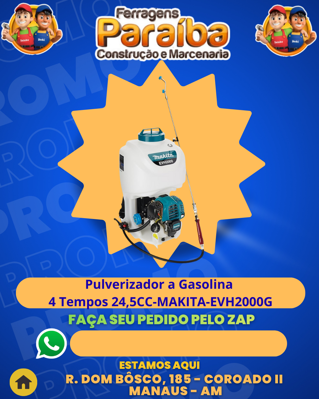 Pulverizador a Gasolina 4 Tempos 24,5CC-MAKITA-EVH2000G 1