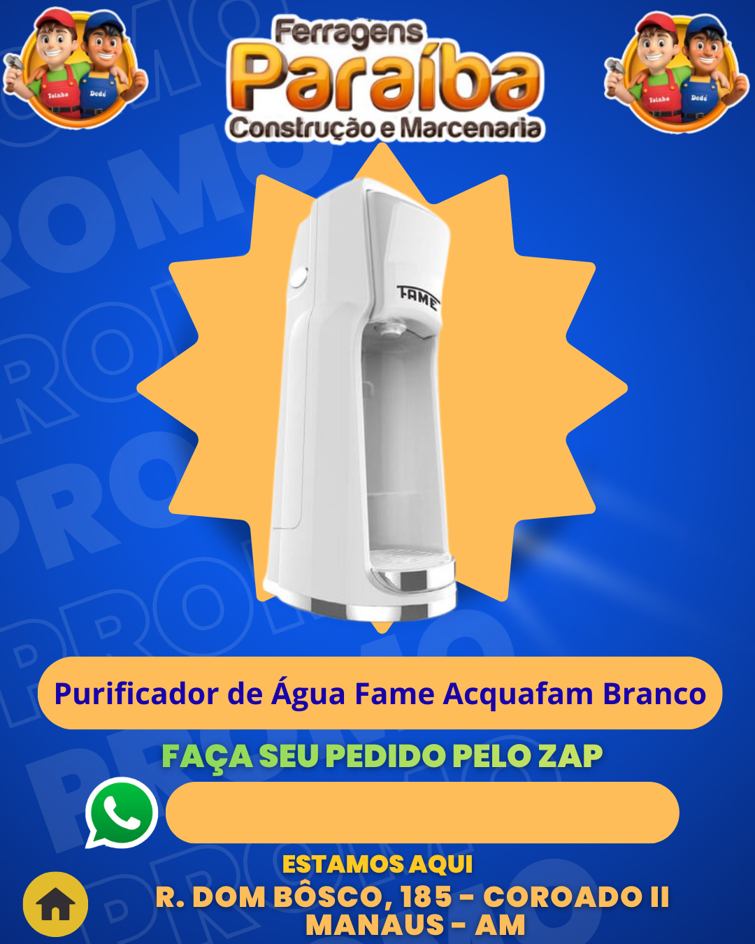 Purificador de ╡gua Fame Acquafam Branco 1