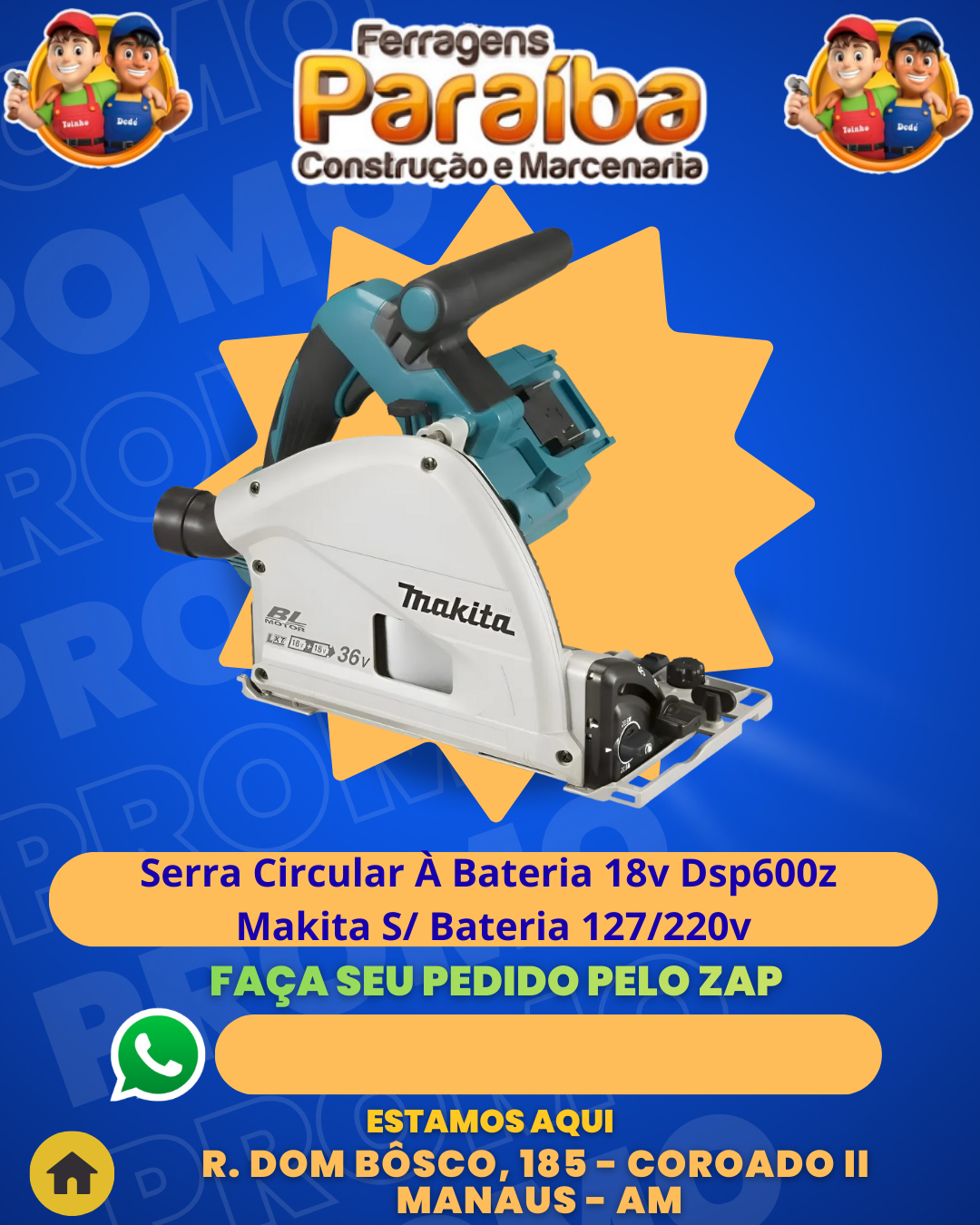 Serra Circular ╖ Bateria 18v Dsp600z Makita S Bateria 127220v 1