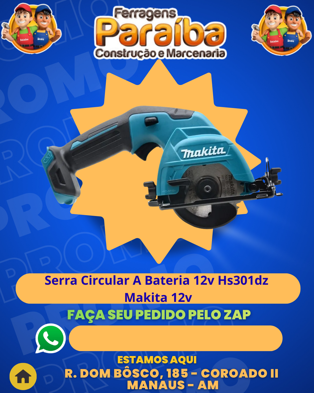 Serra Circular A Bateria 12v Hs301dz Makita 12v 1