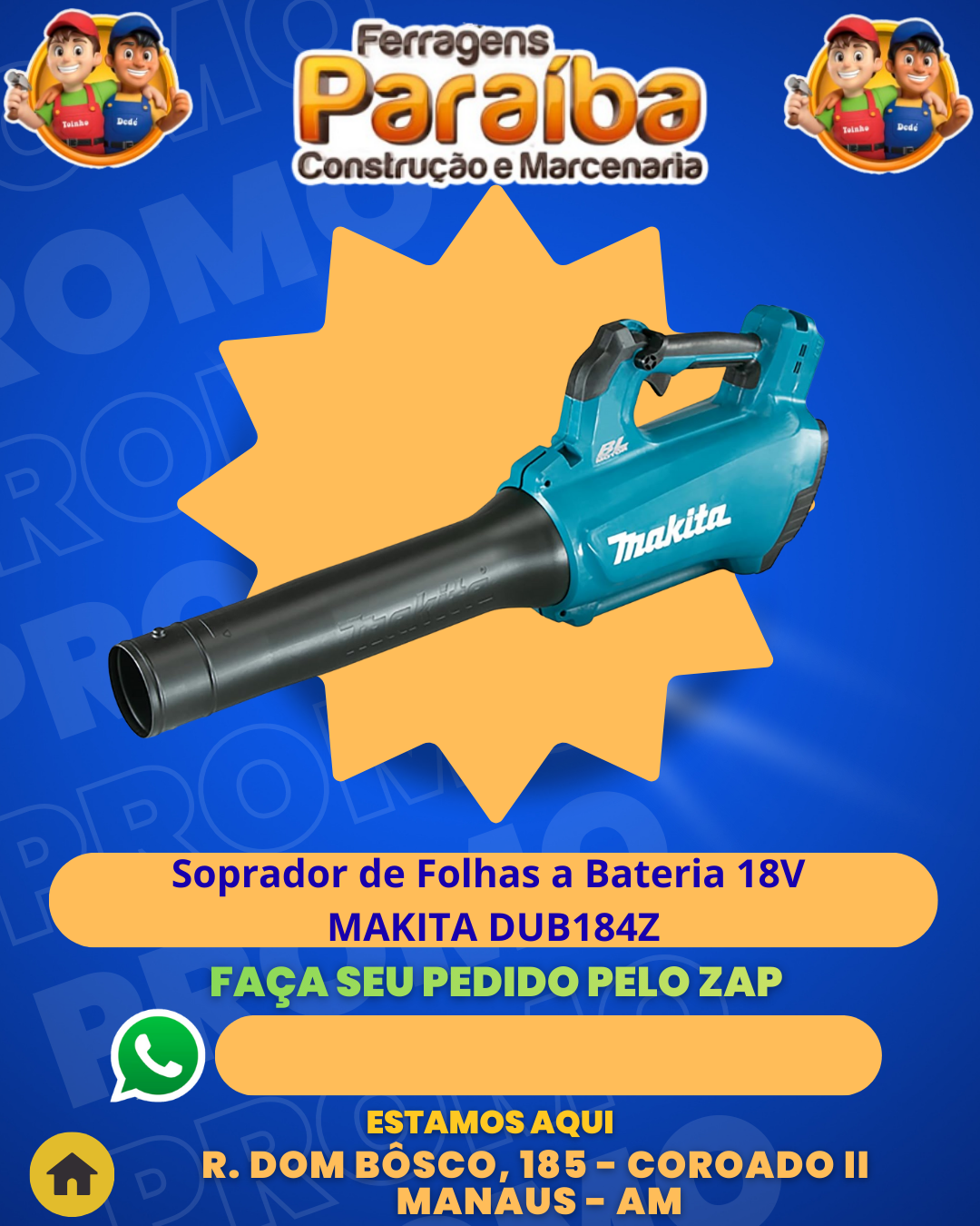 Soprador de Folhas a Bateria 18V MAKITA DUB184Z 1