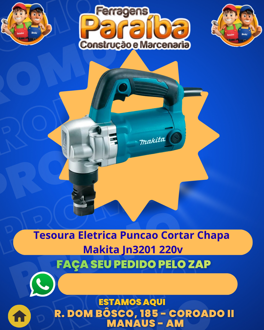 Tesoura Eletrica Puncao Cortar Chapa Makita Jn3201 220v 1