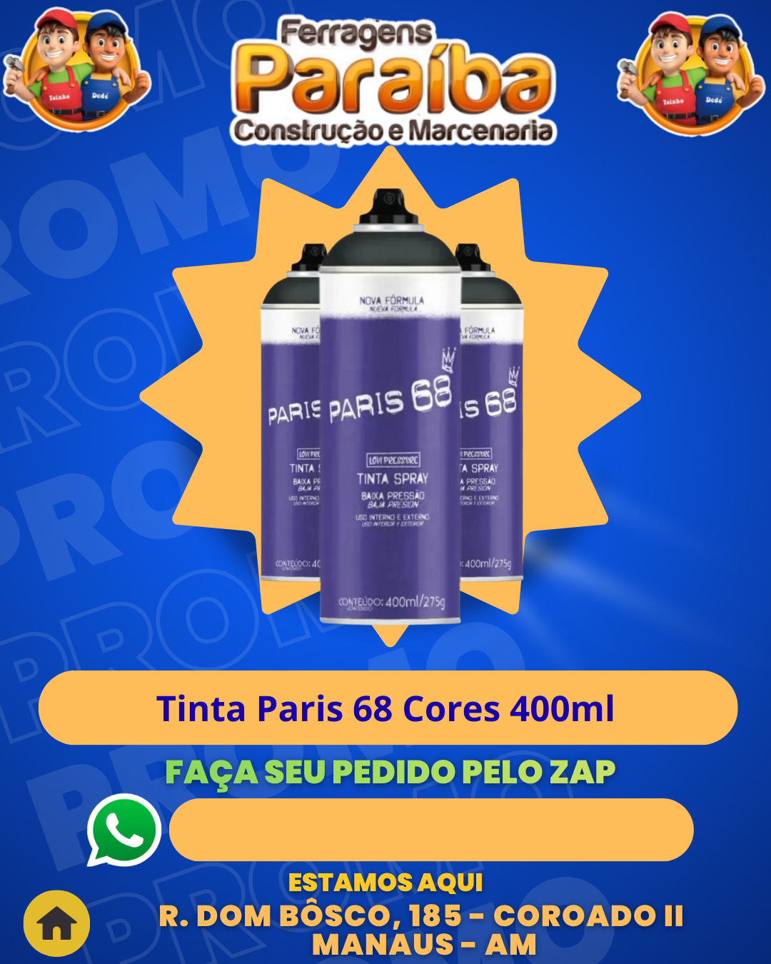 Tinta Paris 68 Cores 400ml  1