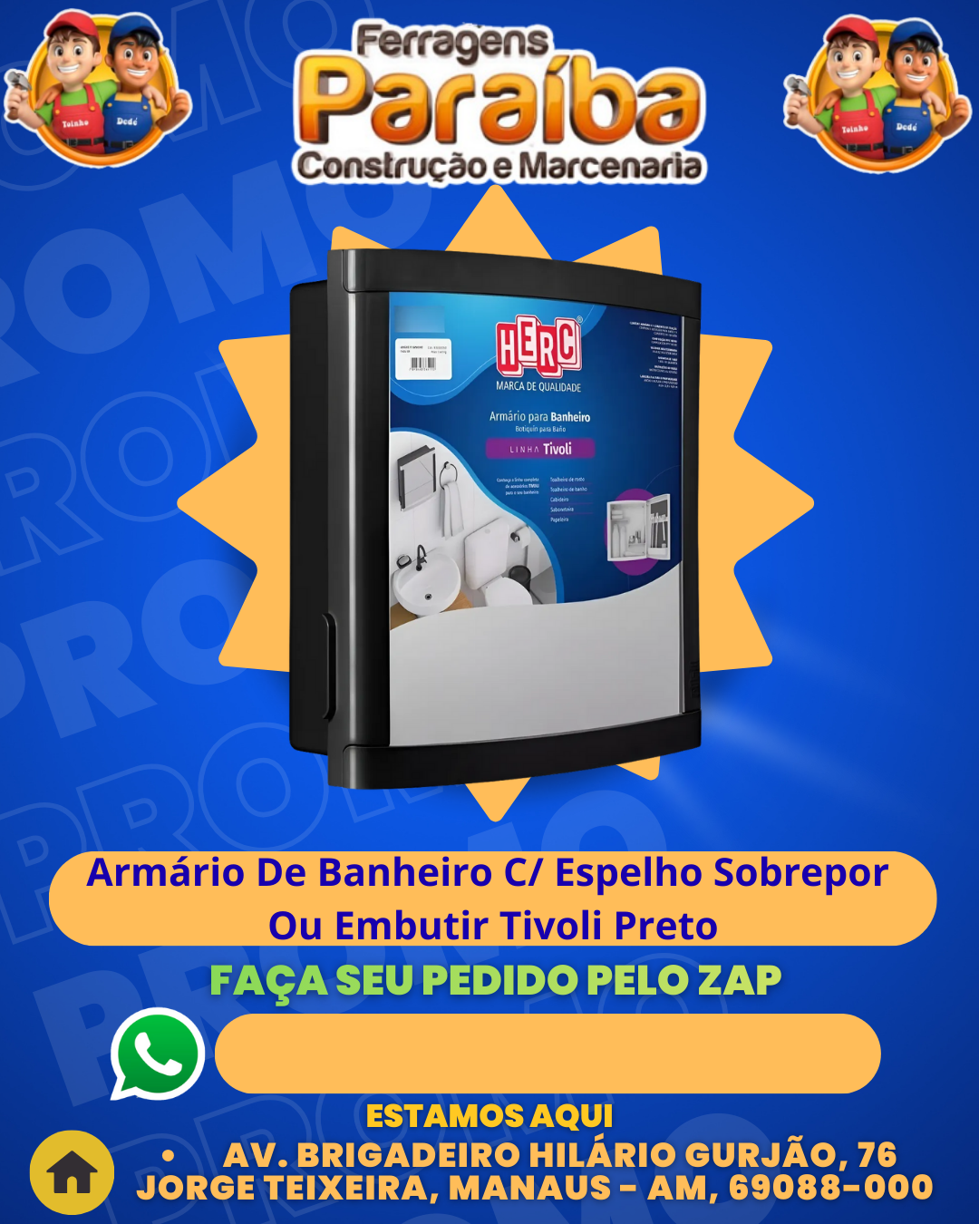 Armаrio De Banheiro C Espelho Sobrepor Ou Embutir Tivoli Preto 1