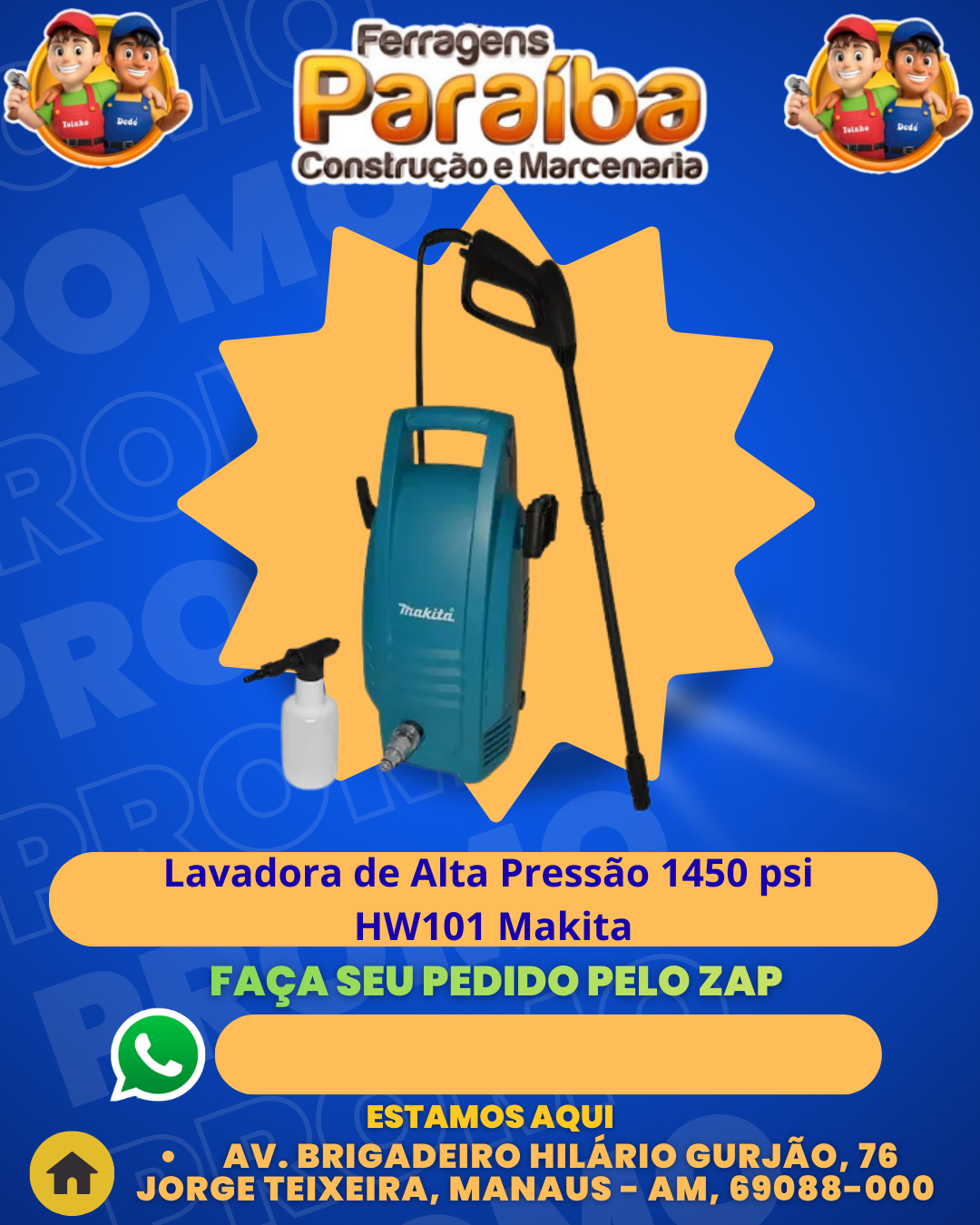 Lavadora de Alta Press╞o 1450 psi HW101 Makita 1