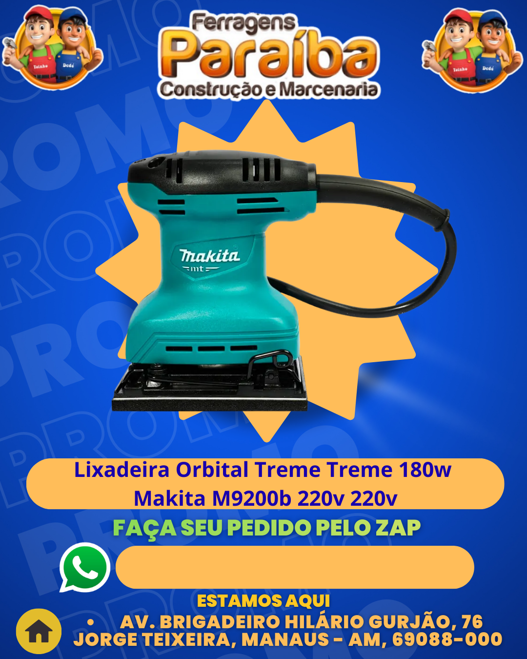 Lixadeira Orbital Treme Treme 180w Makita M9200b 220v 220v 1
