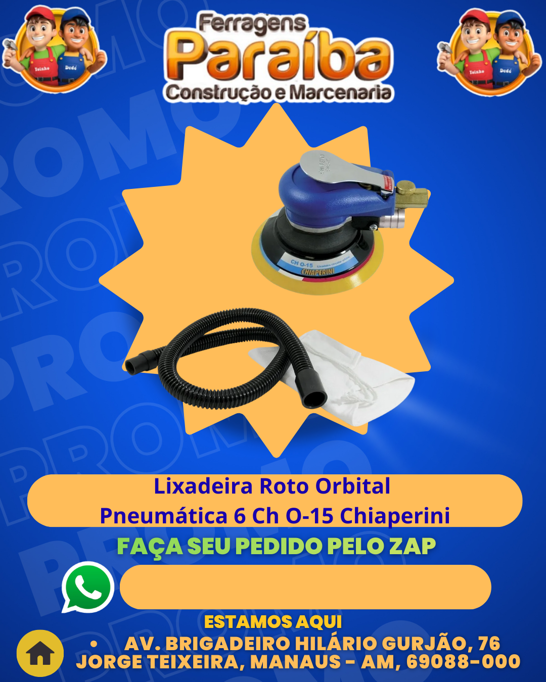 Lixadeira Roto Orbital  Pneumаtica 6 Ch O-15 Chiaperini 1