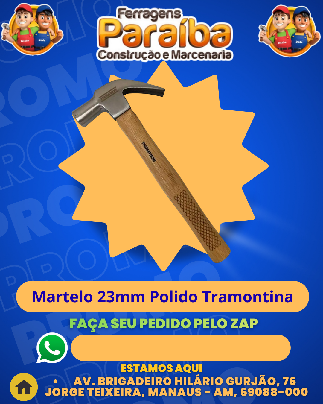 Martelo 23mm Polido Tramontina 1