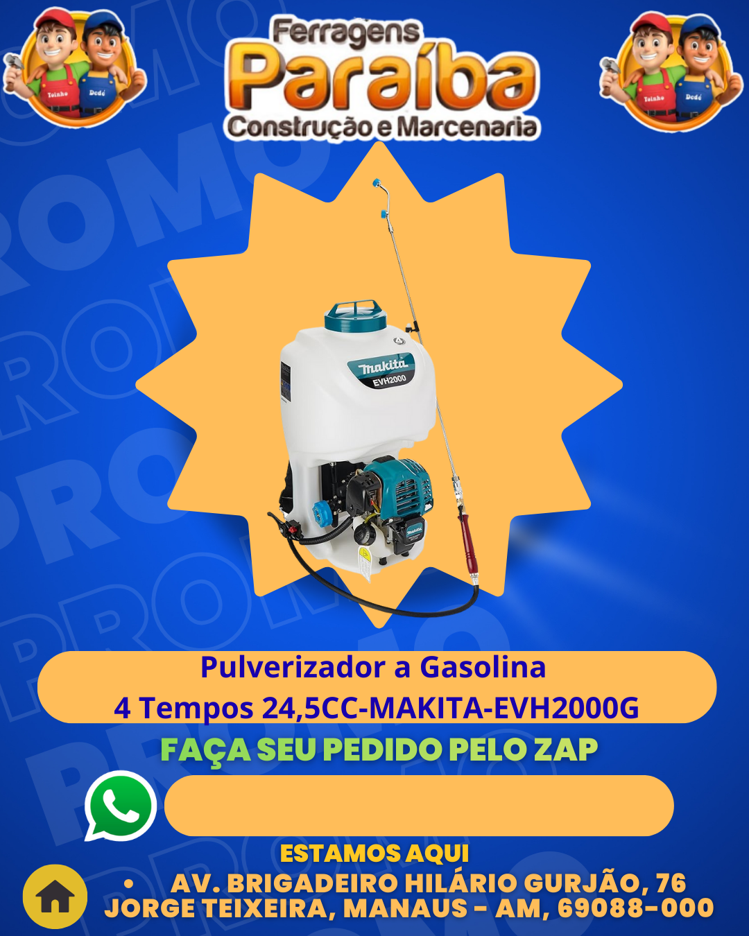 Pulverizador a Gasolina 4 Tempos 24,5CC-MAKITA-EVH2000G 1