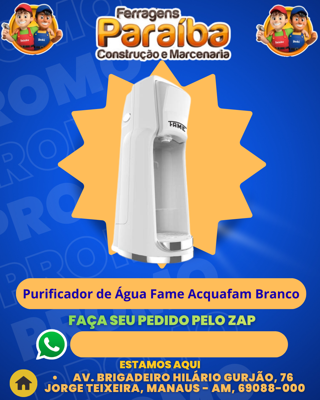 Purificador de ╡gua Fame Acquafam Branco 1