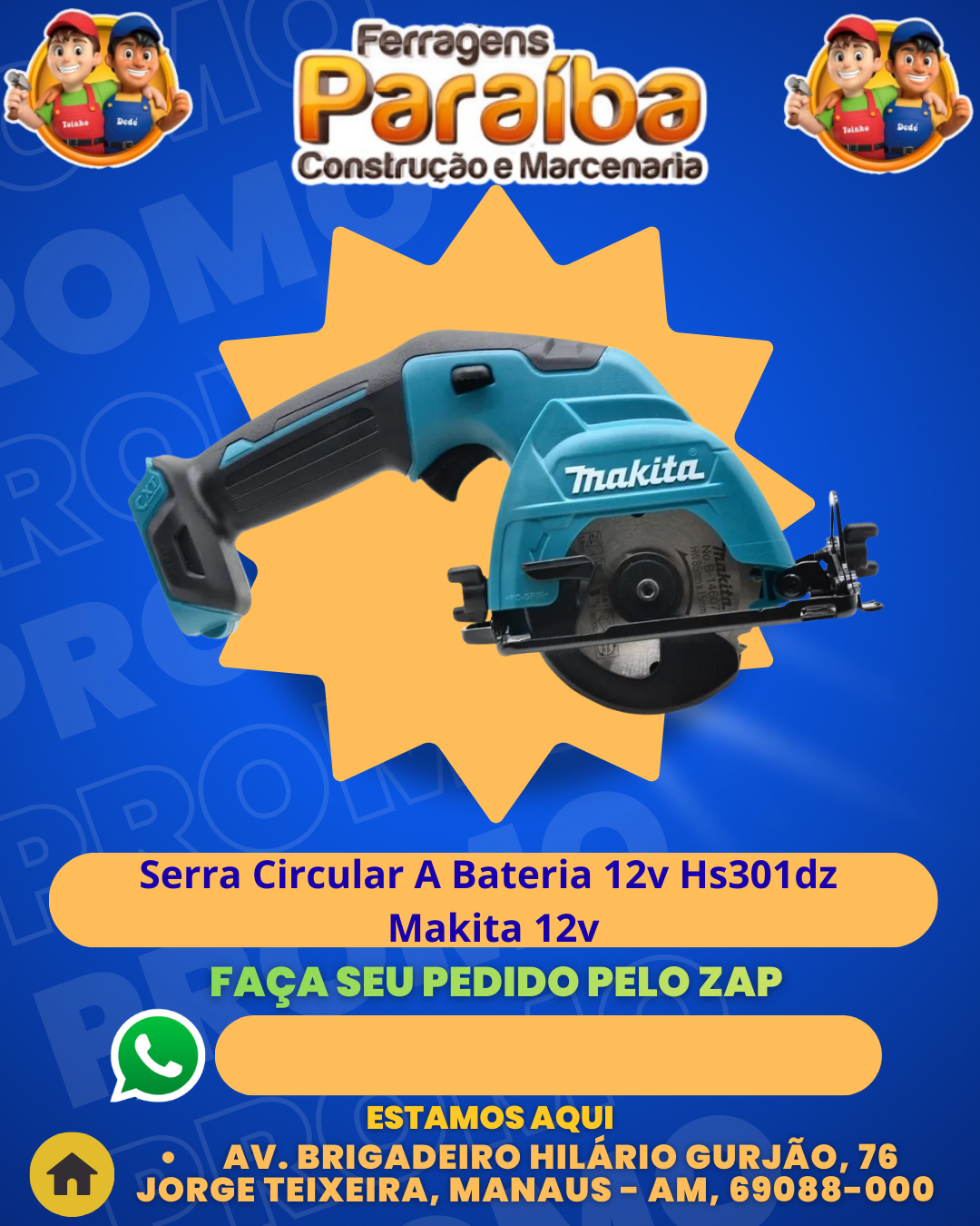 Serra Circular A Bateria 12v Hs301dz Makita 12v 1