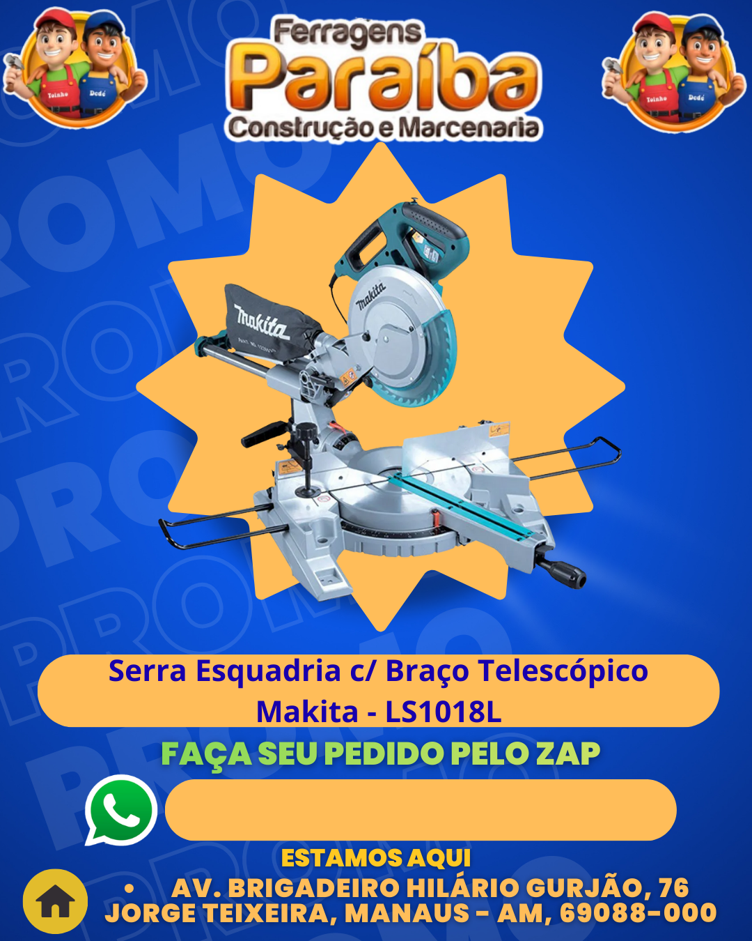 Serra Esquadria c BraЗo Telescвpico Makita - LS1018L 1