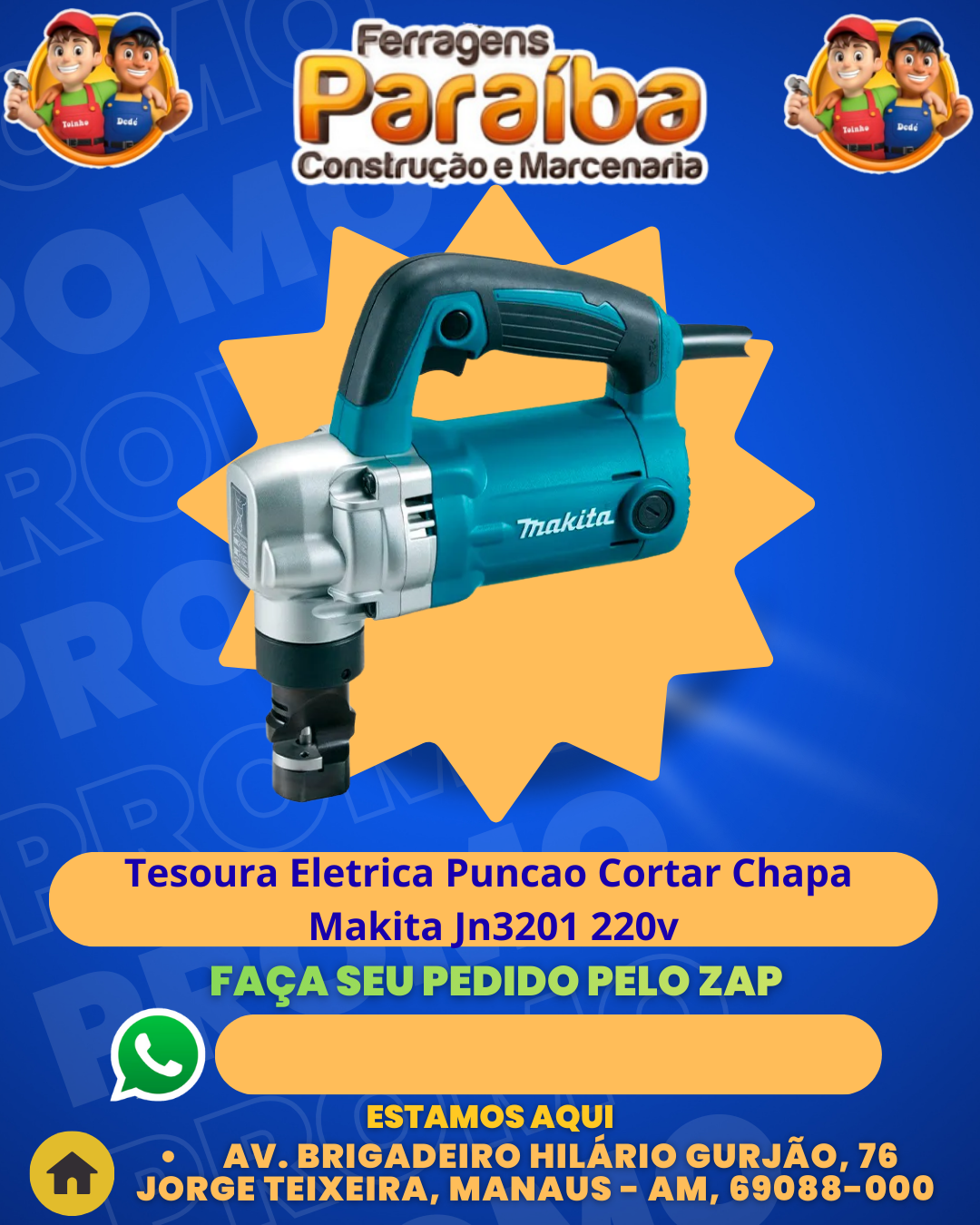 Tesoura Eletrica Puncao Cortar Chapa Makita Jn3201 220v 1
