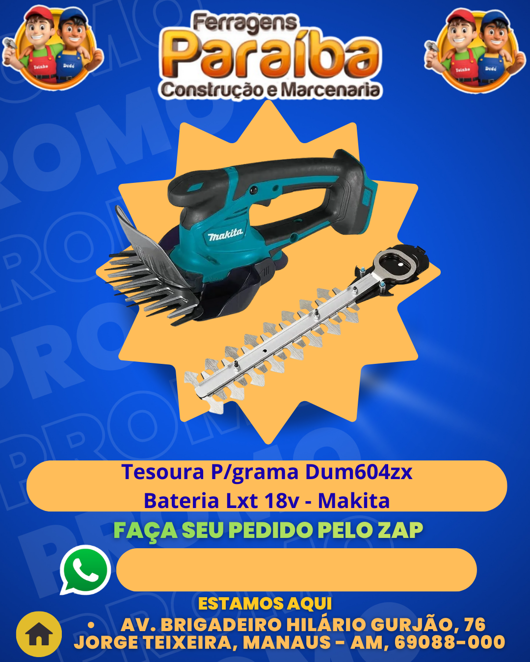 Tesoura Pgrama Dum604zx Bateria Lxt 18v - Makita 1